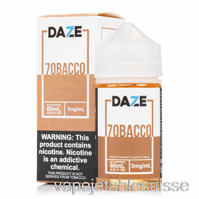 Vape Suisse 7obacco - E-liquide 7 Daze - 60ml 6mg